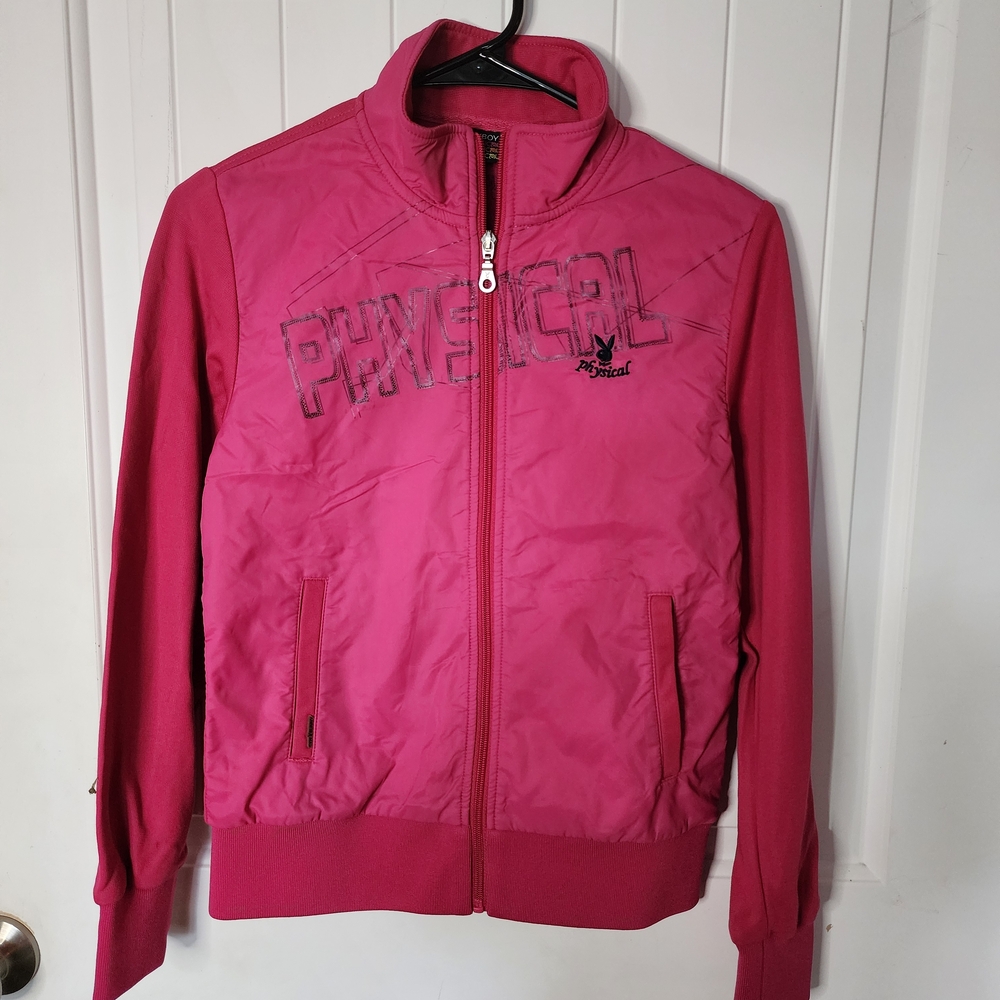 Pink Playboy Physical Zip-Up Jacket with Logo